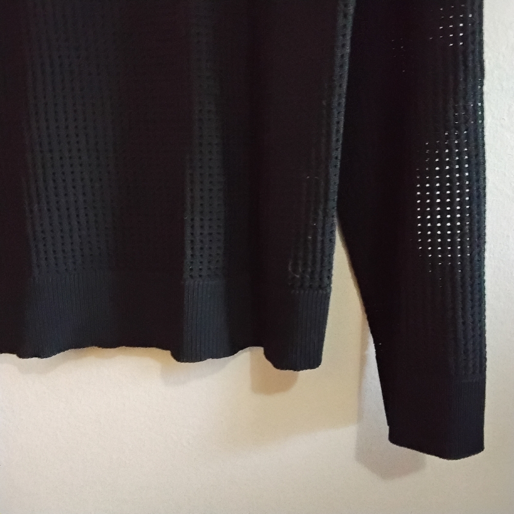 Reitmans Black Rib Open Knit Weave Crew Neck Sweater – Large (Tagged XXL) NWoT - Picture 14 of 16